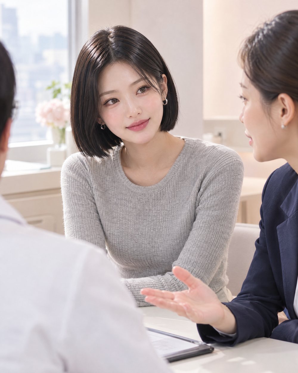 Coordinator interpreting a clinic consultation